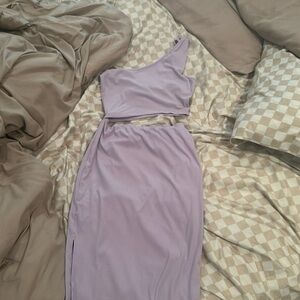 Purple two piece dress (connected)